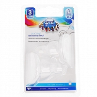 Canpol babies Smoczek silikonowy okrągły 3, 12m+ 2 sztuki