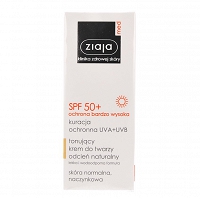 Ziaja med kuracja ochronna UVA+UVB tonujący krem do twarzy odcień naturalny 50 ml