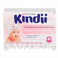 Cleanic Kindii bawełniane patyczki dla niemowląt 60 sztuk