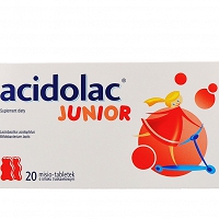 Acidolac Junior suplement diety 20 misio-tabletki o smaku truskawkowym