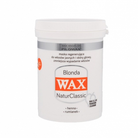Blonda WAX maska regenerująca do włosów jasnych i skóry głowy, zmniejsza wypadanie włosów 240 ml