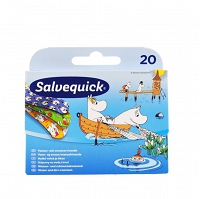 Salvequick Muminki plastry oddychające dla dzieci, odporne na wodę i brud 20 sztuk