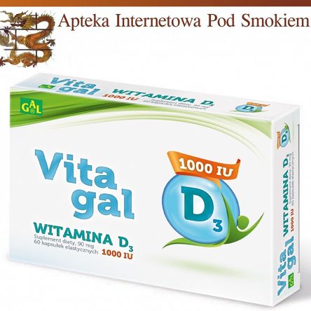 Vitagal Witamina D3 1000IU 60 kaps.