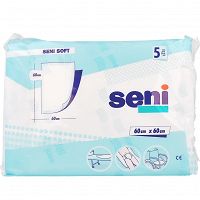 Seni Soft podkłady higieniczne z miękkim wkładem chłonnym 60 cm x 60 cm 5 sztuk