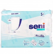 Seni Soft podkłady higieniczne z miękkim wkładem chłonnym 60 cm x 60 cm 5 sztuk