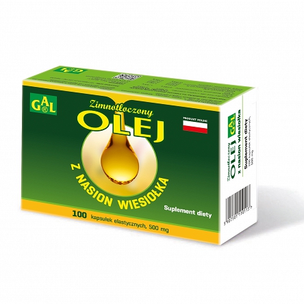Zimnotłoczony olej z nasion wiesiołka 500 mg 100 kaps.