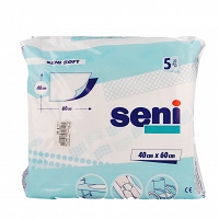 Seni Soft podkłady higieniczne z miękkim wkładem chłonnym 40 cm x 60 cm 5 sztuk